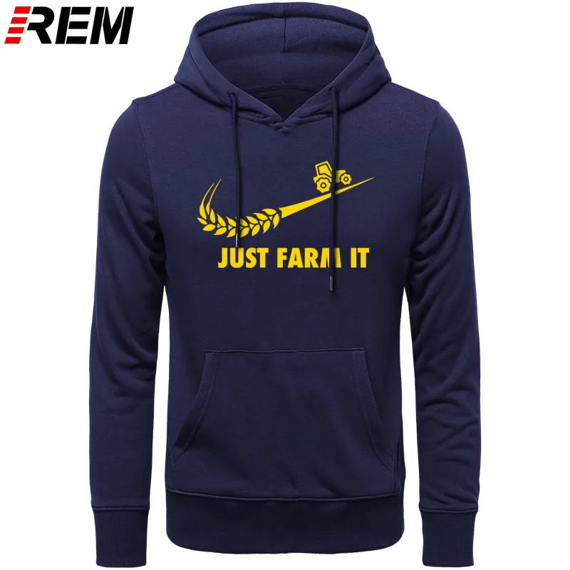 Худи rem Fashion Just Farm It для мужчин, с круглым вырезом, хлопок, с длинным рукавом, фермер, фермерский человек, топы, Толстовки, Толстовки