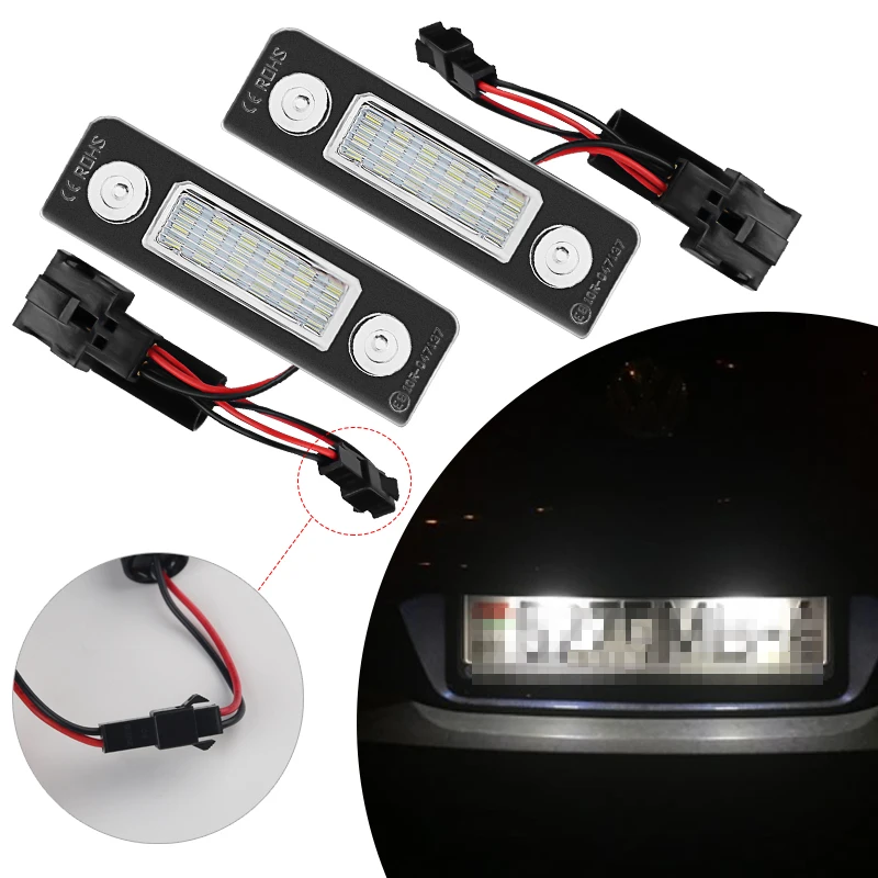 2 шт. 12 в супер яркий белый светодиодный свет номерного знака без ошибок