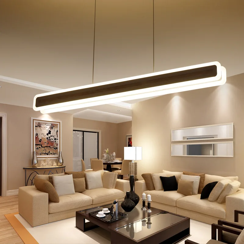 

Simple modern dining room living room bedroom led acrylic creative personality horizontal Pendant Lights WF5091128