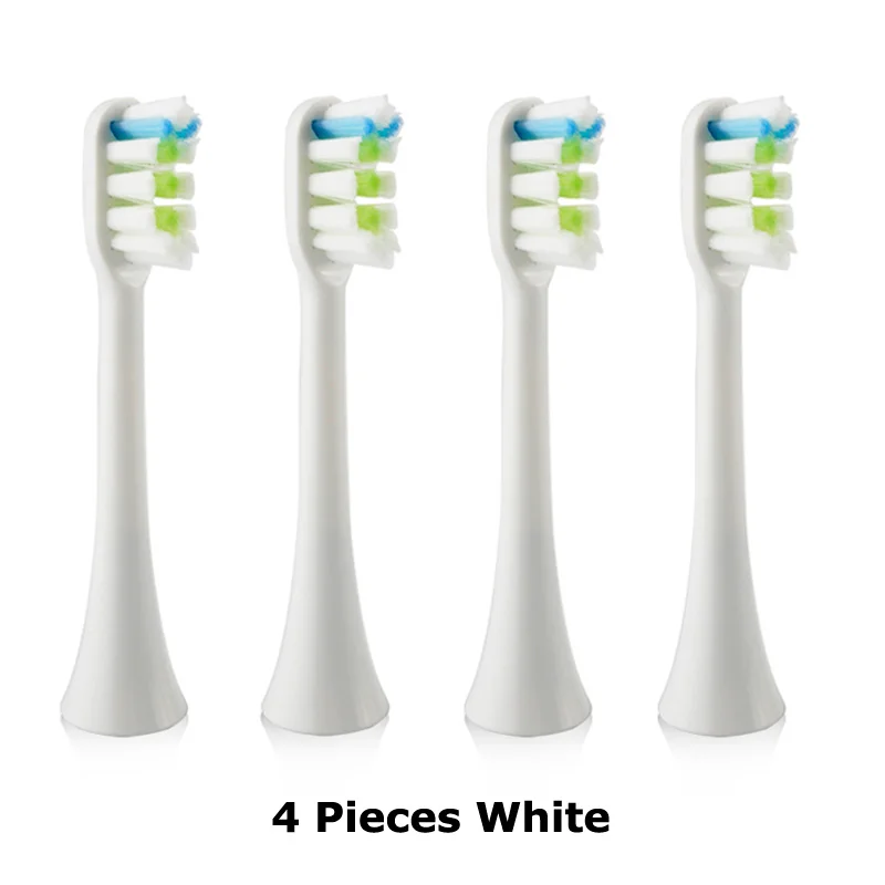 4 pcs white Сменные насадки для зубных щеток подходят для Xiaomi SOOCAS X3 SOOCARE электрическая зубная щетка мягкая зубная щетка с отдельной упаковкой - Цвет: 4 pcs white
