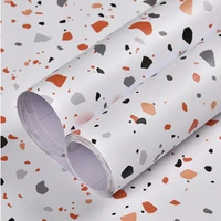 terrazzo kitchen marble wallpaper counter table decal waterproof self adhesive pvc wall paper bedroom dining room bathroom
