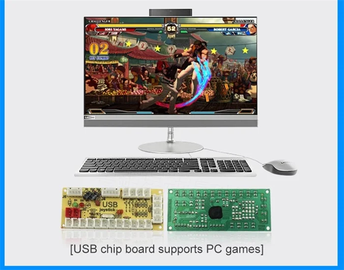 YJX 2 игрока аркадная DIY Kit Нулевая задержка USB кодер джойстик в американском стиле 28 мм Кнопка PC Mame Raspberry pi 1 2 3
