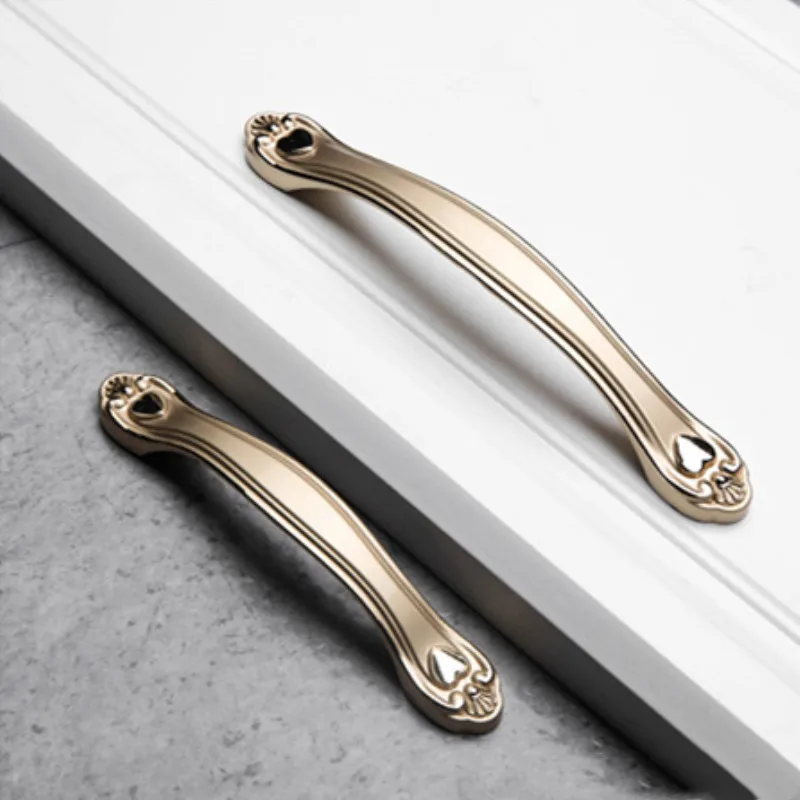 KK & FING европейские ручки шкафа из цинкового сплава цвета шампанского|Ручки шкафа|