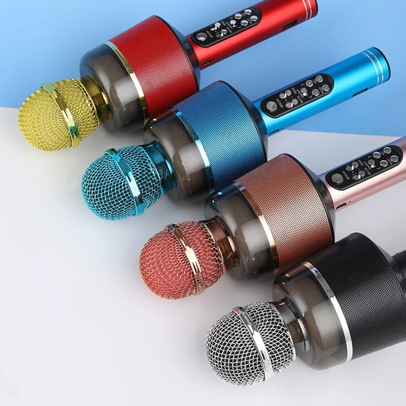 

Bluetooth Condenser Microphone Wireless Handheld Karaoke Microphone Speaker Smart Noise Reduction FKU66