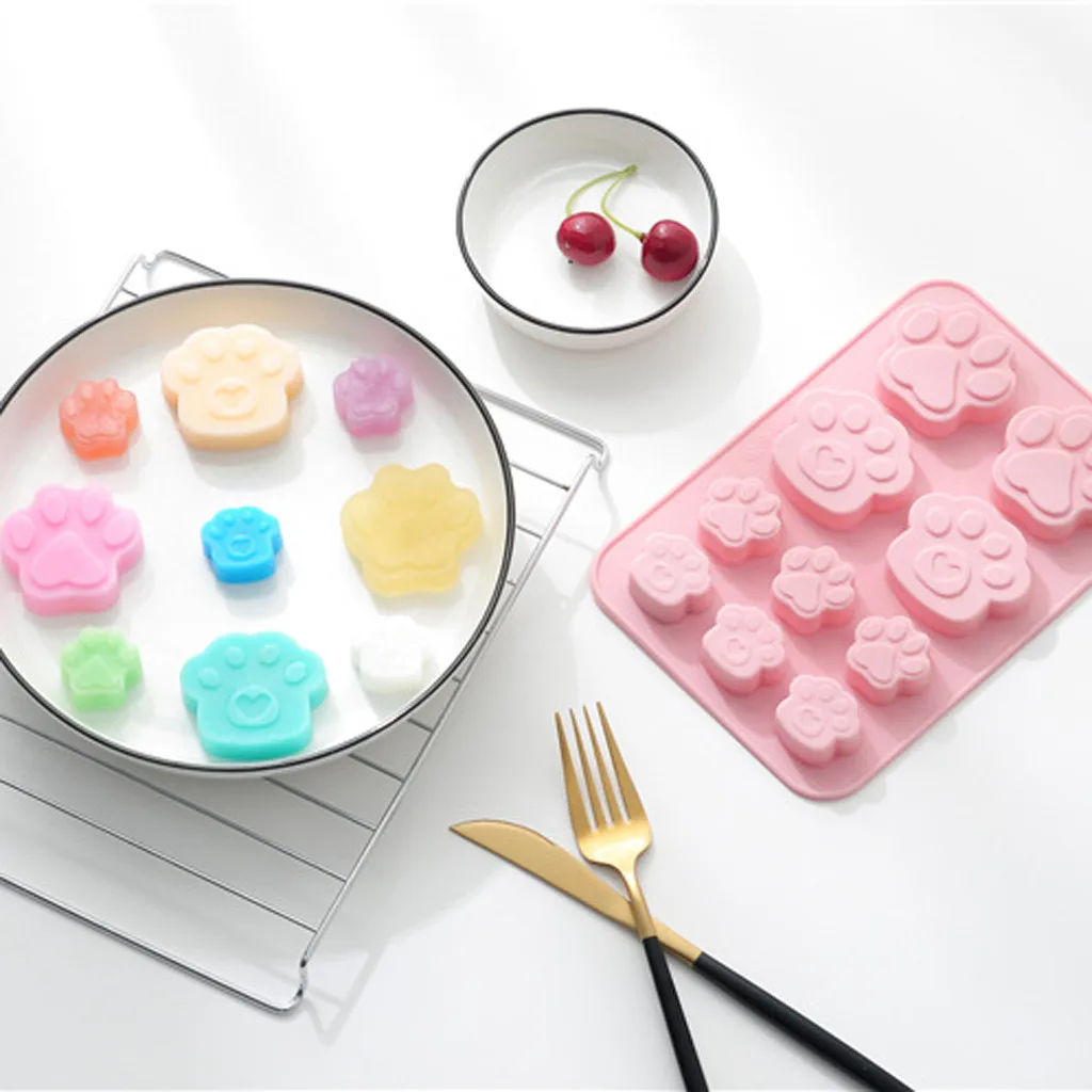 Щенок Прекрасный собачий силиконовый форма для торта печенья Форма охлаждения