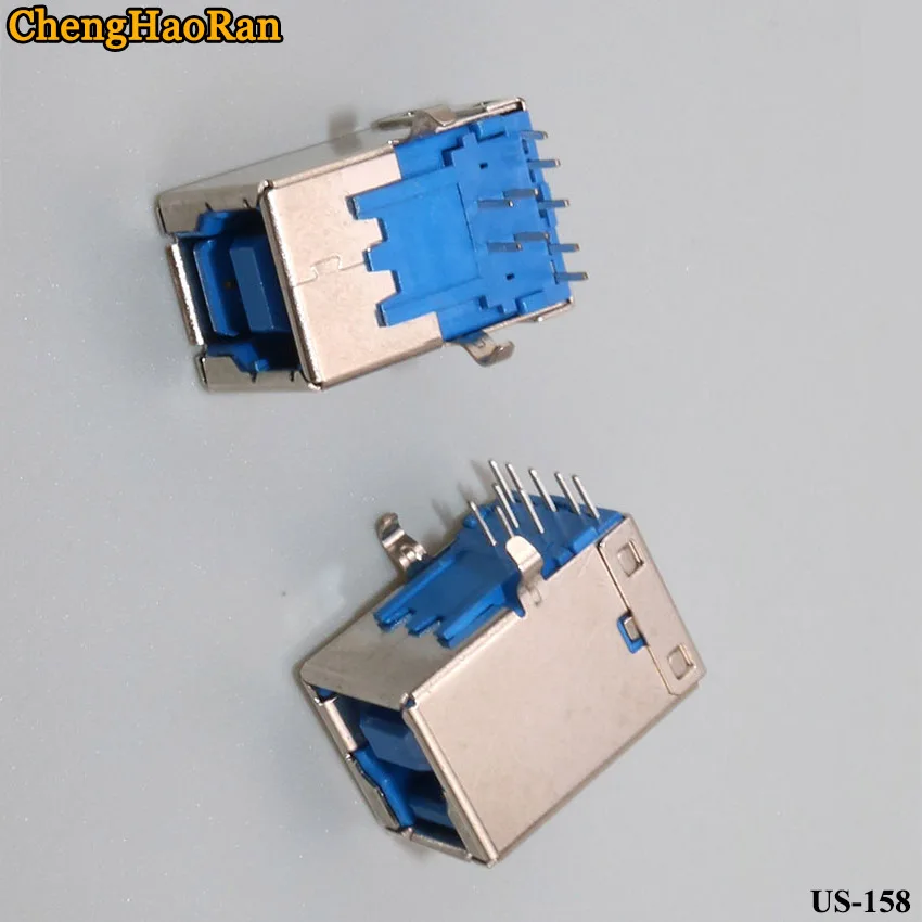 ChengHaoRan 2 шт. синий пластиковый B Женский 3 0 высокоскоростной интерфейс USB Тип порт 90
