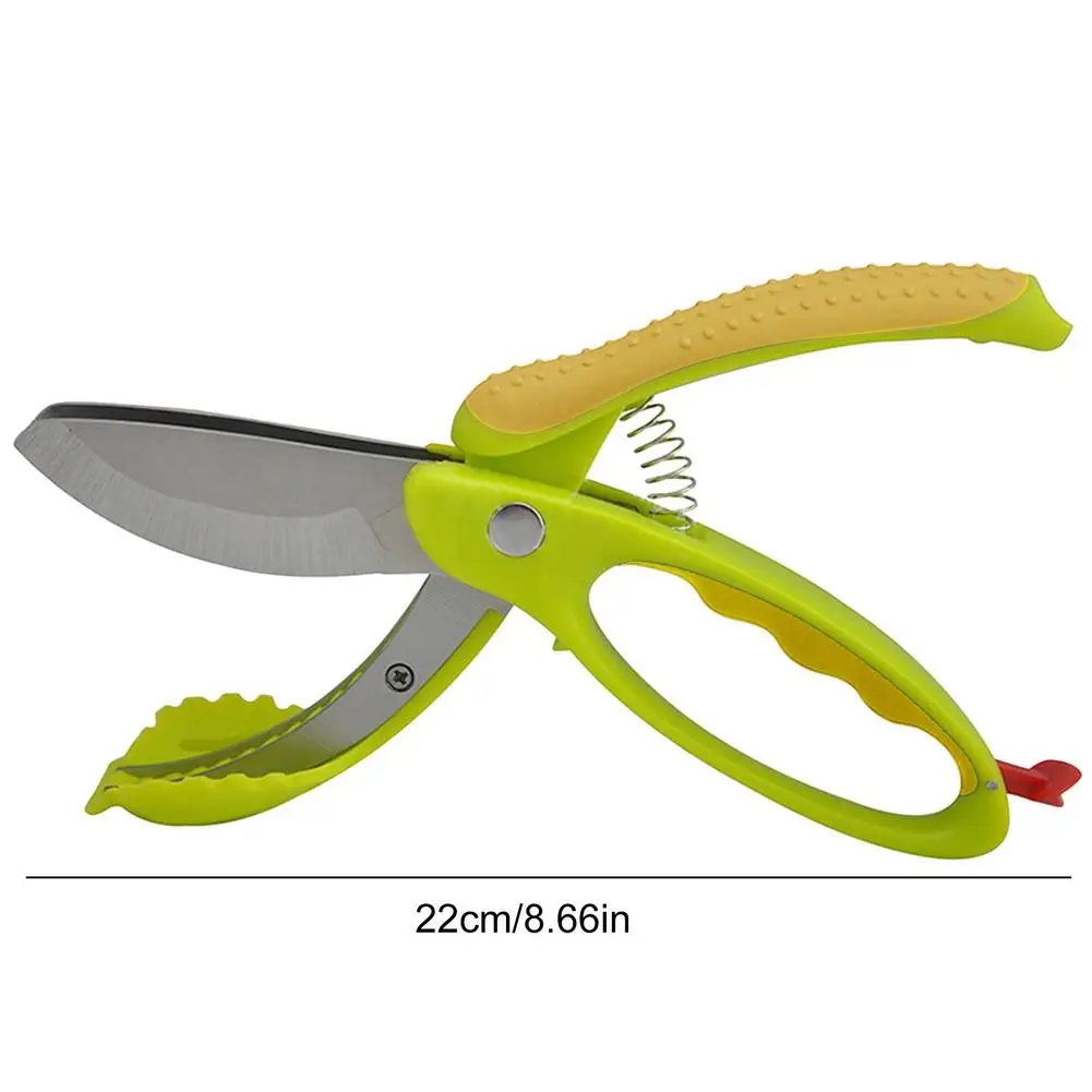 

Multifunctional Double Stainless Steel Knives Salad Vegetable Scissors Cook Tool Cut Kitchen Gadgets Accessories Dropshipping
