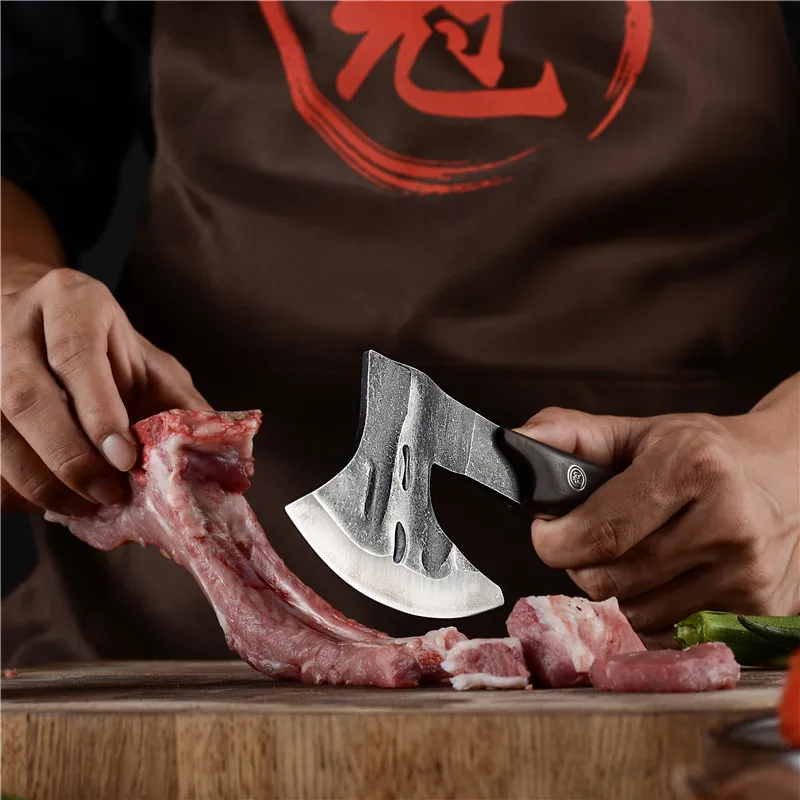 Ручной Кованый топор нож шеф повара Томагавк походный гаджет для использования