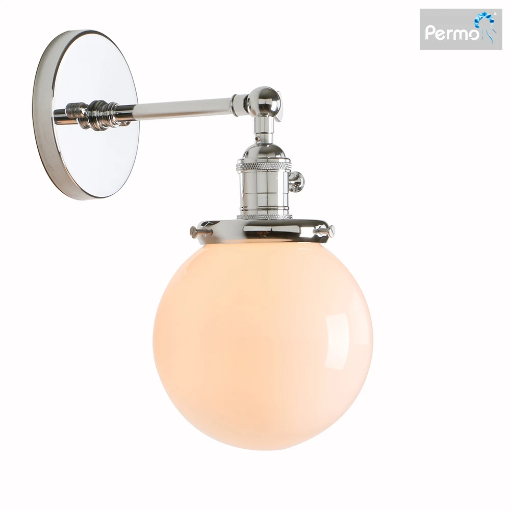 

Настенный светильник Permo винтажный молочно-белый