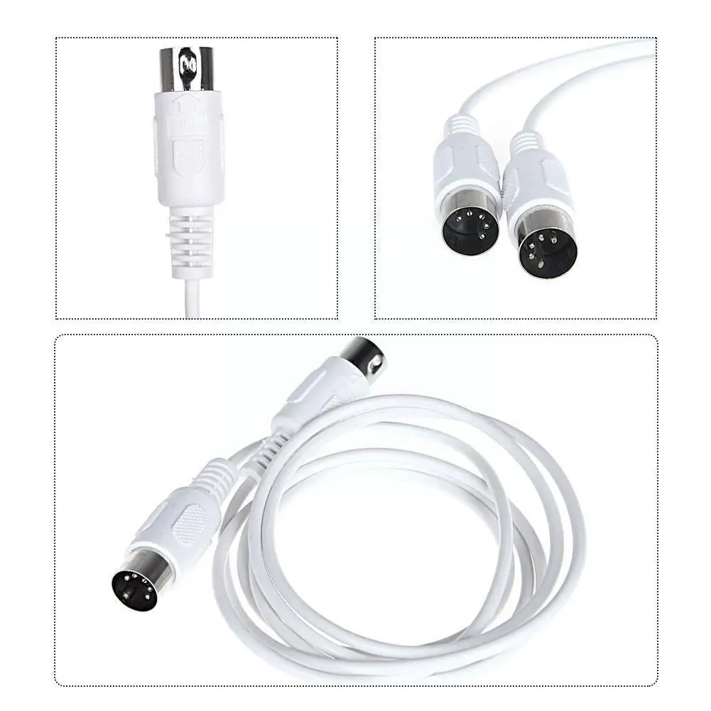 

1.5m/4.9ft /9.8ft Midi Extension Cable Music Editing 5 Keyboard Line Pin 5 To Pc Electric Cable Pin Male Male Instrument