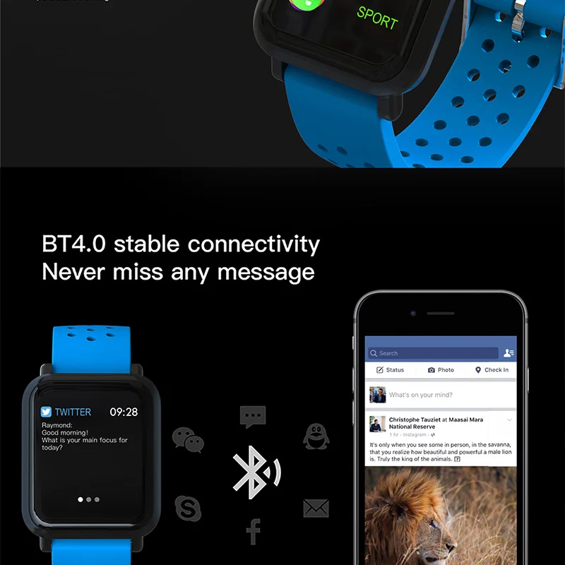 ESEED SN60 Смарт-часы для мужчин IP68 Водонепроницаемый l1.3 дюймов экран длительное время ожидания монитор сердечного ритма погоды и погоды Смарт-часы для женщин