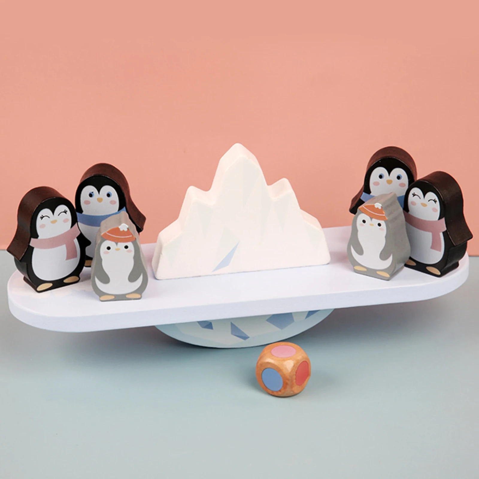 

Penguin Building Blocks Balance Seesaw Logic Game Toy Table Game 2 Players