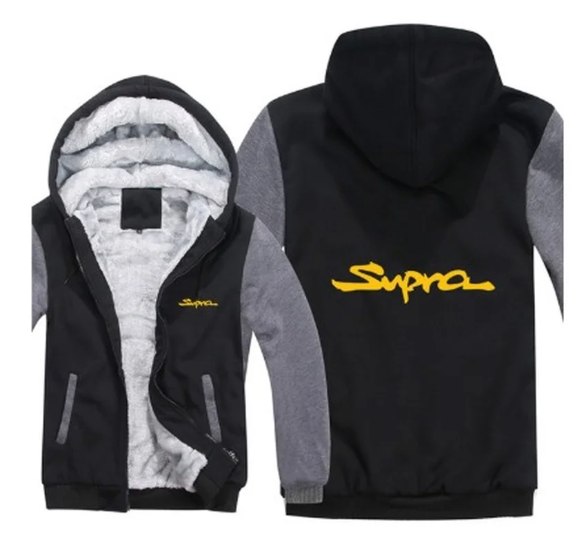 

2021 NEW For Toyota Supra Hoodies Thicken Jacket Wool Liner Fleece Pullover Man Coat Sweatshirts Coat