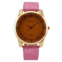 new fashion ladies quartz watch matte bright leather strap casual pink watch for women watches women quartz watches reloj mujer