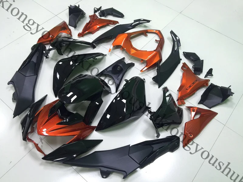 Новогодний Мотоцикл Обтекатели для kawasaki z800 2013 Обтекатель Набор инъекций хорошее качество Крышка Сиденья Оранжевый Черный - Цвет: Оранжевый