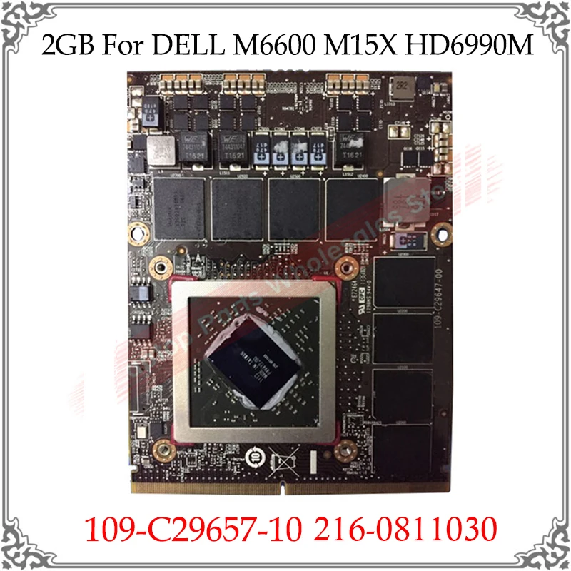 Оригинальная видеокарта HD 6990M HD6990M 2 ГБ для DELL M6600 M15X 6990 HD6690 109-C29657-10 216-0811030