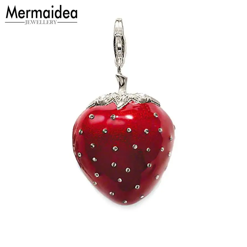 Кулон с Красной клубникой 2020 брендовая бижутерия вечность любовь стильная