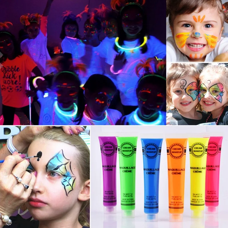 Хэллоуин 6 цветов Косплей Макияж крем для лица безопасное лицо тело боль