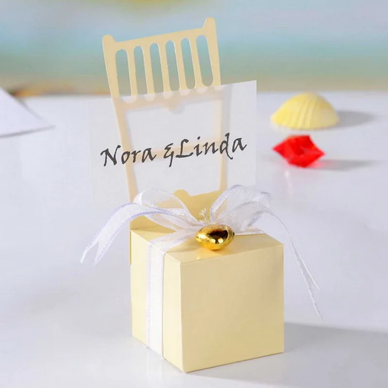 Продвижение белых Стул место держатель для карт и гостинцев лучше всего подходит