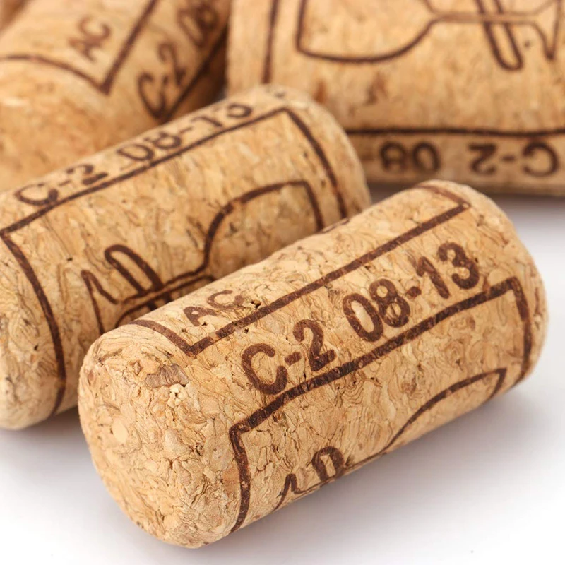 UPORS 15Pcs/Set Wine Cork Natural Wood Corks Wine Bottle Stopper Straight Corks Premium Red Wine Plug Wooden Cap Bar Accessories