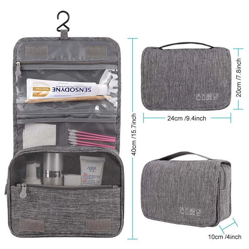 

Водонепроницаемый органайзер для косметики для женщин, дорожная портативная Сумочка для туалетных принадлежностей, повседневная сумка дл...