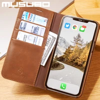 musubo luxury genuine leathr case for iphone 13 pro max 13 pro 12 11 xr xs max 8 plus 7 cover flip wallet card fundas coque capa