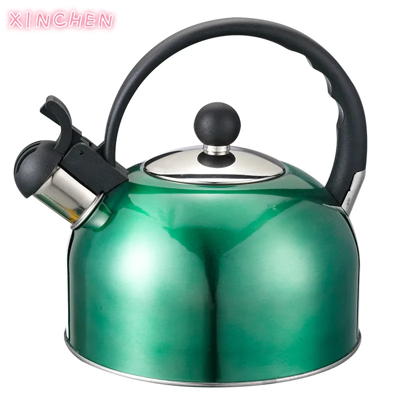 

XINCHEN Chaleira Whistling Kettle for Gas Stove Bouilloire 2.2L Stainless Steel Whistle Tea Kettle Water Bottle RU