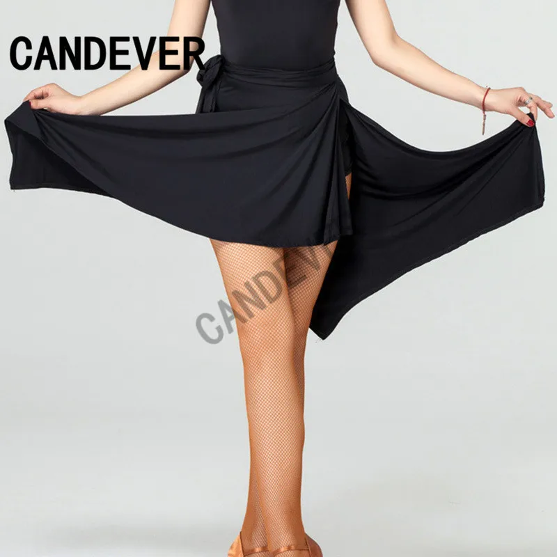 Latin Dance Skirt Red / Black irregular Cha Cha/Rumba/Samba/Tango Dresses For Dancing Practice/Performamnce Dancewear | Тематическая