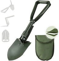 camping spade military shovel tactical mini folding shovel with pouch outdoor survival emergency tools