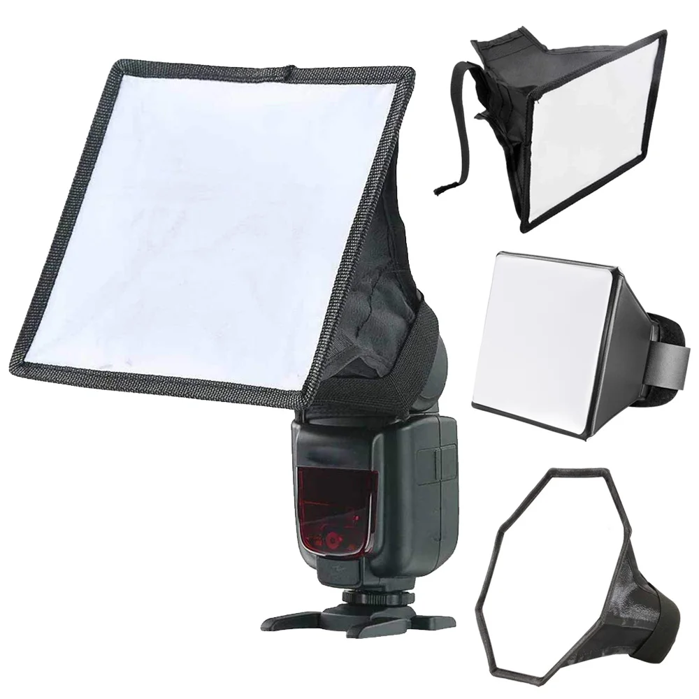 Рассеиватель для вспышки софтбокс с отражателем профессиональный мини