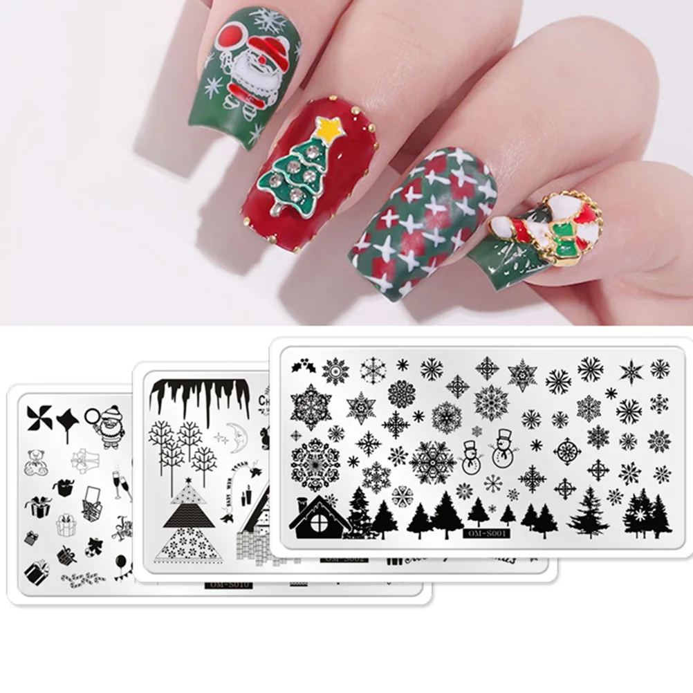 

Рождественские Элементы штамповочная наклейка для дизайна ногтей инструменты для маникюрного салона