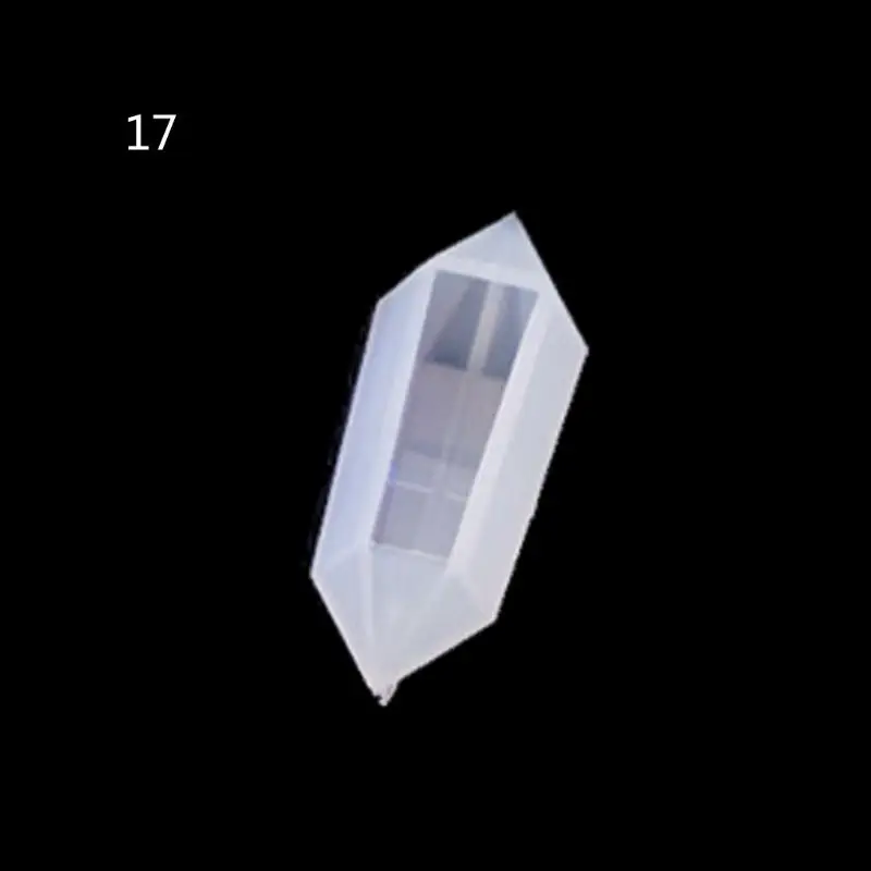 17 Resin mold Stone Pendulum Crystal Column Pendant Silicone UV Resin Mold Jewelry Tools - Цвет: 17