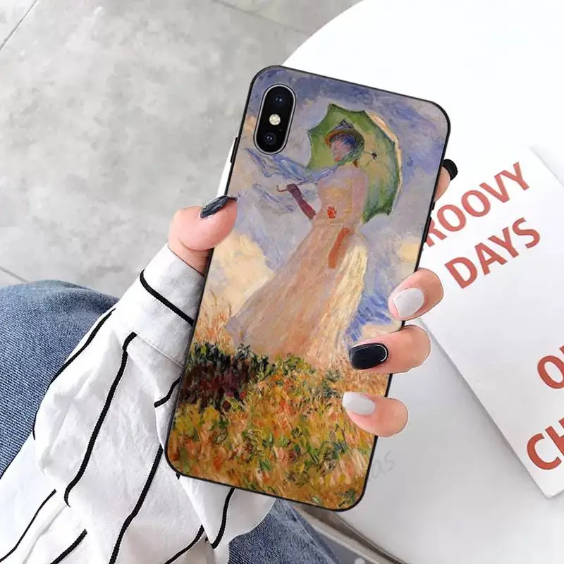 

Monet Garden Lotus art pattern luxury protective coque Phone Case for iPhone 11 12 pro XS MAX 8 7 6 6S Plus X 5S SE 2020 XR