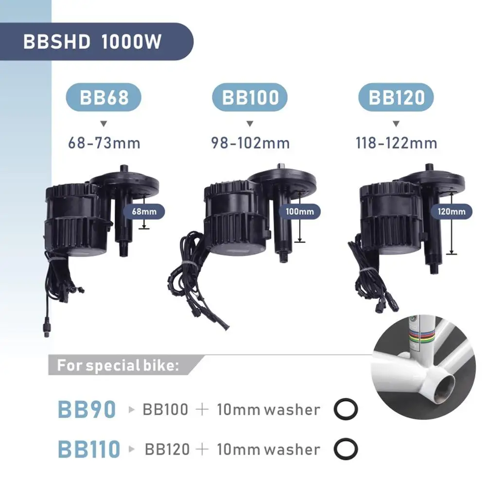 Мотор Bafang BBSHD BBS03 48 в 52 1000 Вт Средний приводной мотор 8fun электровелосипед комплект