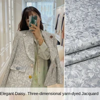 elegant summer daisy three dimensional yarn dyed jacquard fabric sewing fabric factory shop is not out of stock