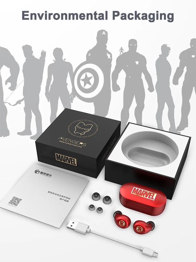 Marvel сертифицированные оригинальные TWS наушники Человек-паук беспроводные Bluetooth