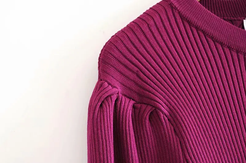 Женские элегантные трикотажные кроп-топ с длинным рукавом тонкие свитера на