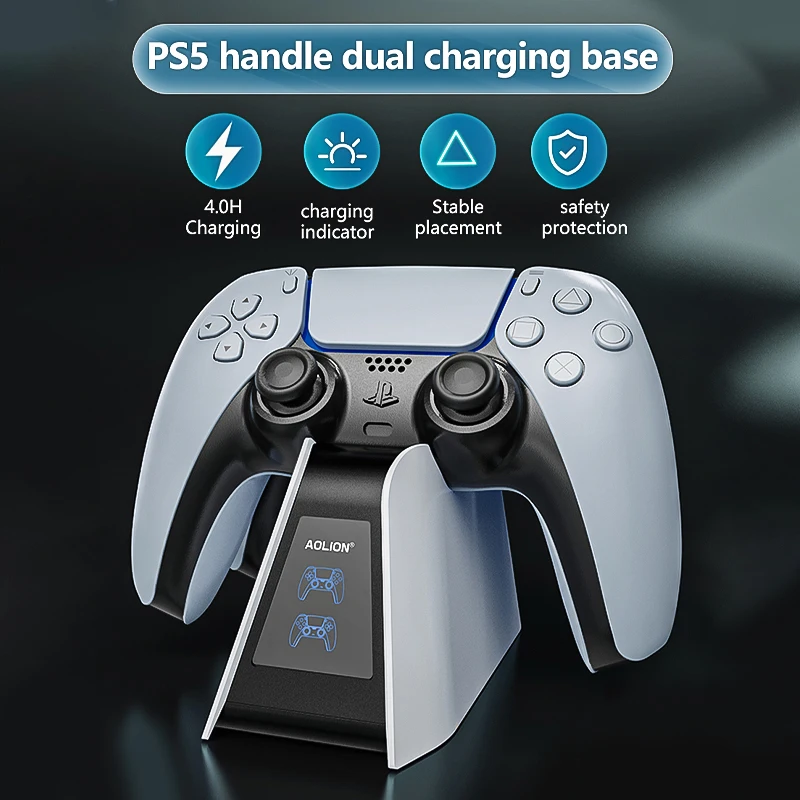 

Fast Charger for PS5 Dual USB Type C Charging Dock Station for Sony PlayStation 5 Joystick Gamepad Accessories