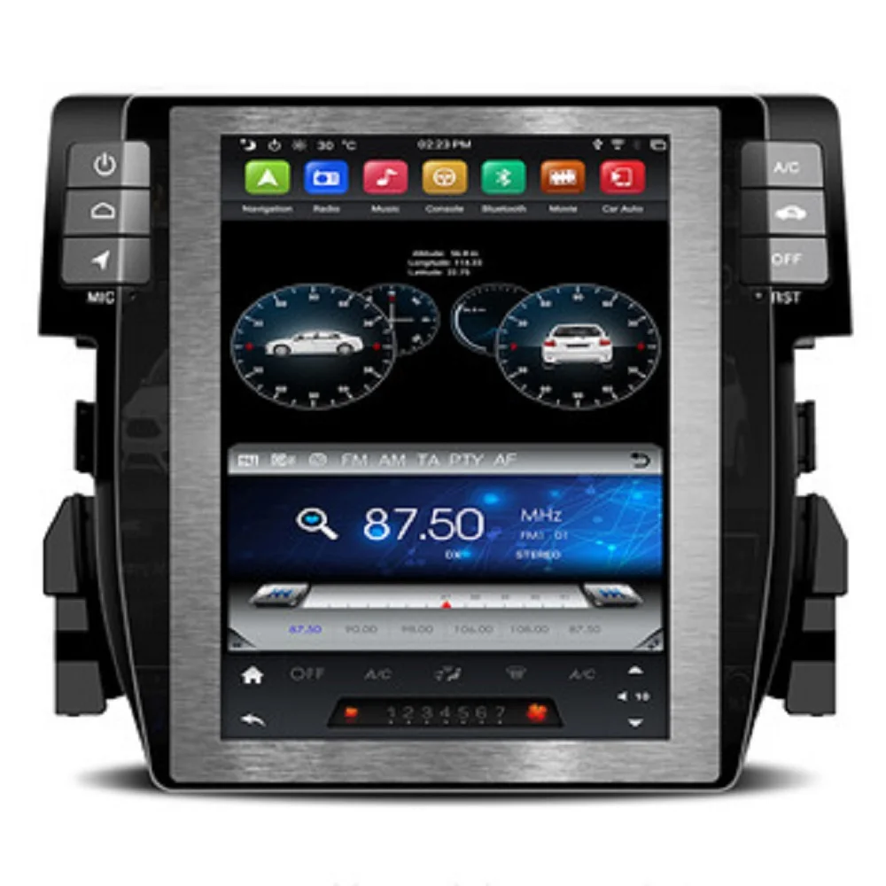 KD-97010 klyde 9 7-дюймовый tesla android 0 Автомобильный видео Радио gps плеер для CIVIC 2016-2017 с wifi