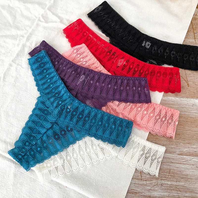 

Amazing Sexy Women Lace Panties Low-waist Briefs Sexy T-Back Thong Fashion G String T-back Thong Girls Intimate Lingerie