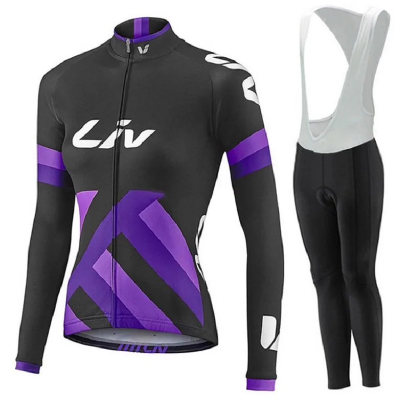 LIV 2018 женский спортивный трикотажный комплект с длинным рукавом для велоспорта