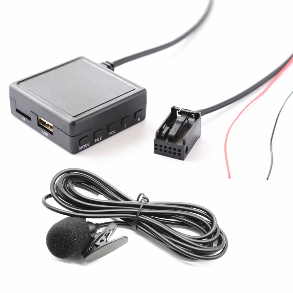 12 контактов автомобильный AUX USB аудио Bluetooth адаптер кабель микрофон для Ford 6000CD