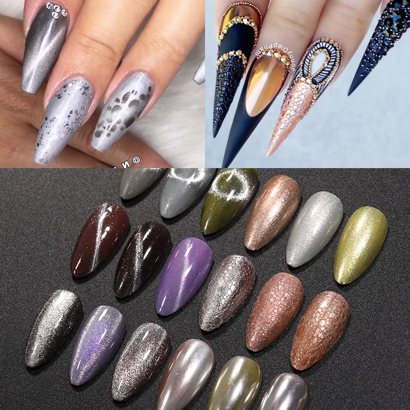 Магнитные Блестки для ногтей 9D cat зеркальная пудра супер блестящий Магнитный