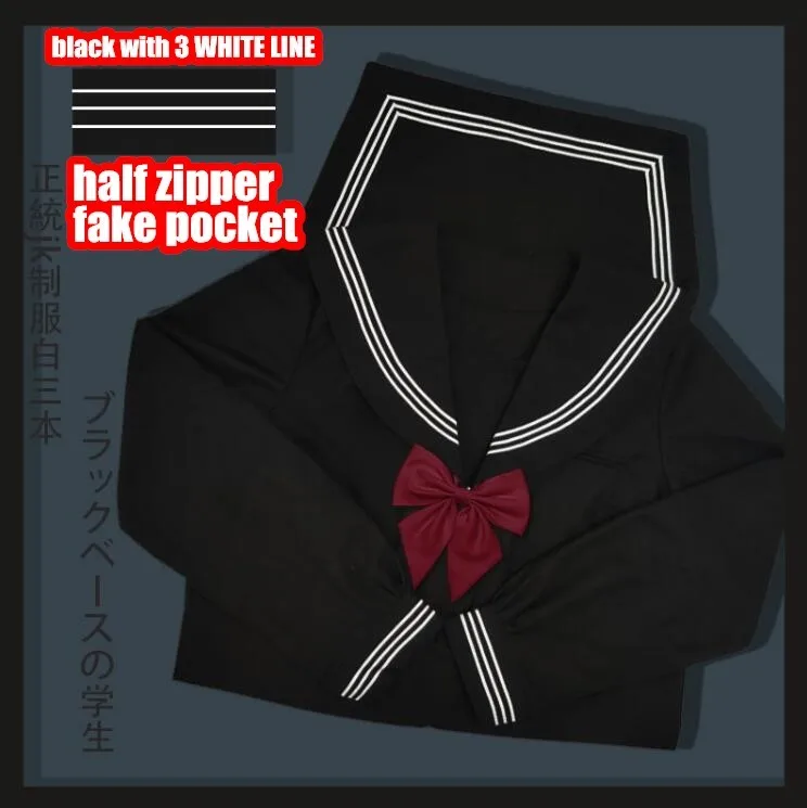 Комплект школьной формы для девочек TR японский JK черная белая 3 линии