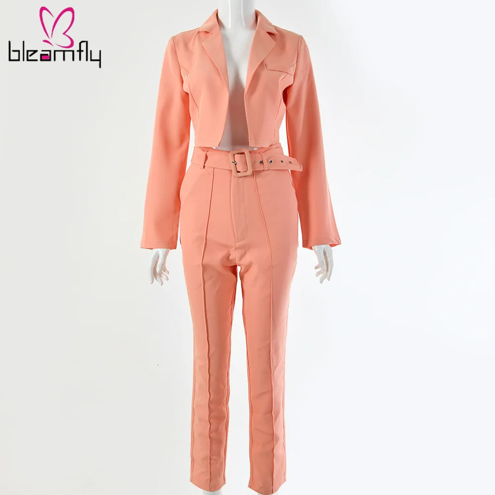 BleamFly повседневные женские костюмы офисные комплекты флуоресцентный неоновый
