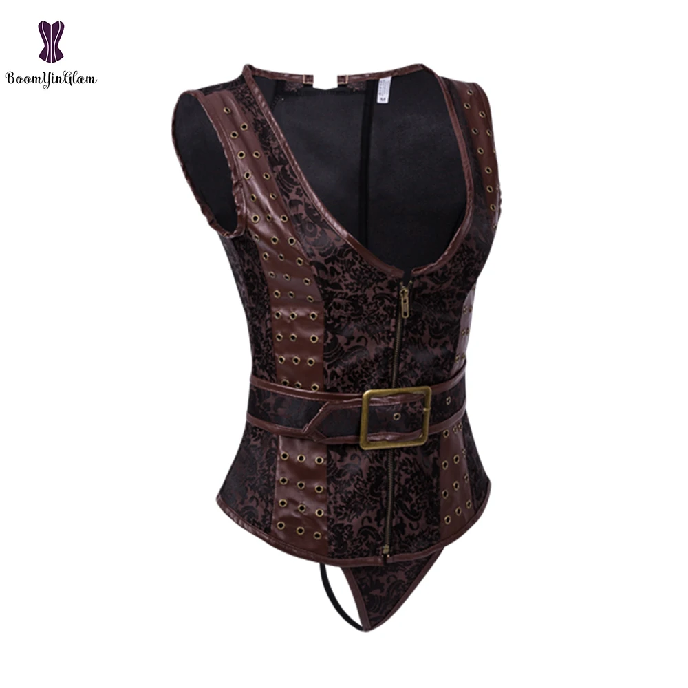 Утягивающее белье на молнии спереди в стиле панк вечерние костюмы куртка без