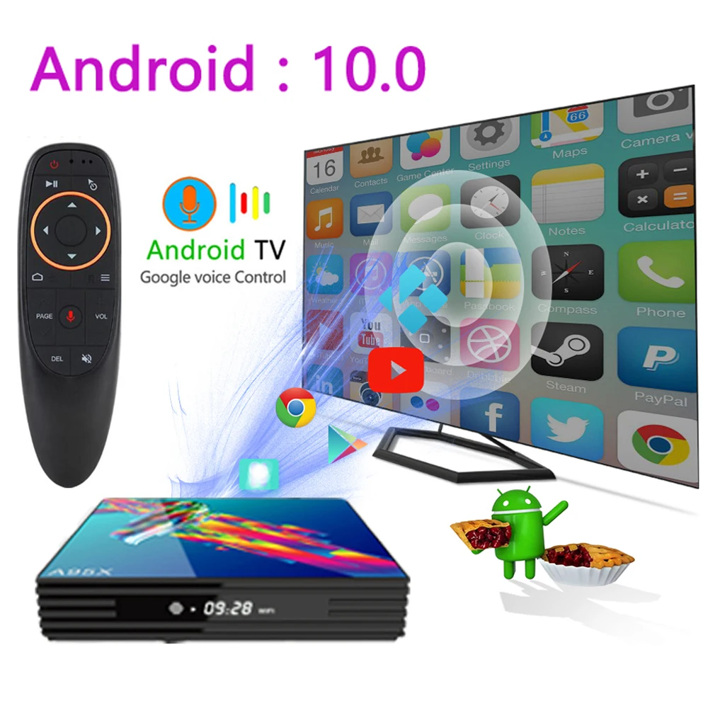 A95X R3 tv box Android 10 4k 2G 16G 4G 32G 64G 2.4G&5G WIFI BT4.2 smart tv boxes youtube mini RK3318 media player