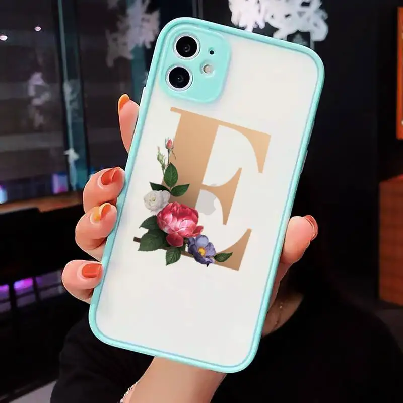 

166 letters rose Phone Case Matte For iPhone 12 Mini 11 Pro XR XS Max 7 8 Plus X Hard PC Back Cover