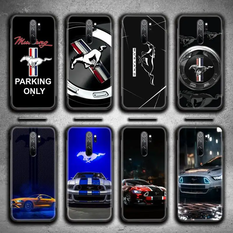 

Luxury Sports Car Brand Mustang Logo Phone Case for Redmi 9A 8A 7 6 6A Note 9 8 8T Pro Max Redmi 9 K20 K30 Pro
