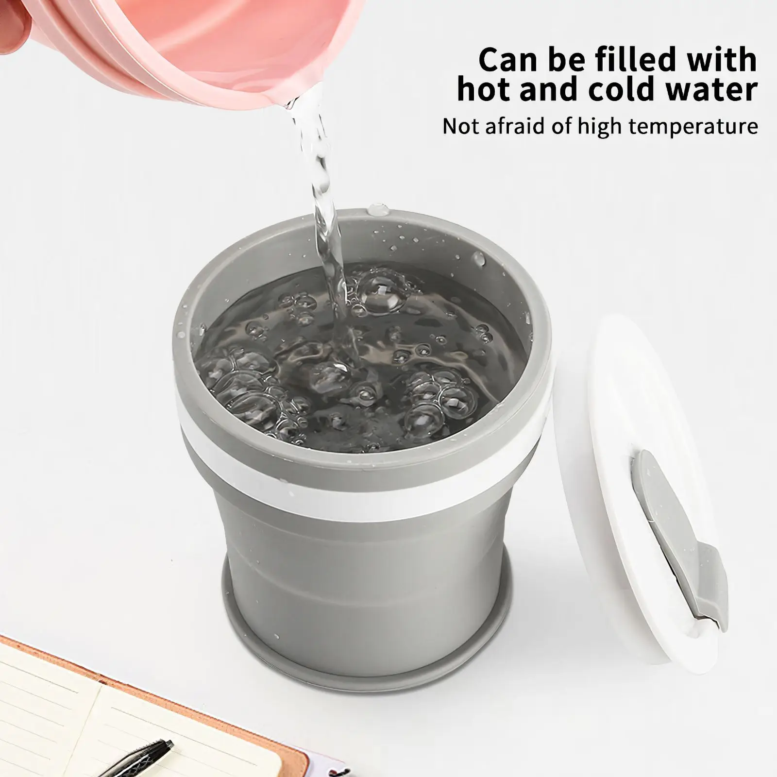 

Coffee Mugs Travel Camping Collapsible Silicone Cup 350ml Folding Water Cups Food Grade Drinking Ware Mug Tea Coffee Cups